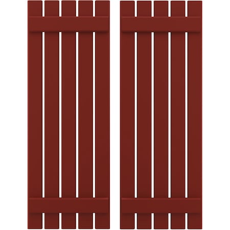 Americraft 5-Board (2 Batten) Exterior Real Wood Spaced Board-n-Batten Shutters, ARW101SB519X32MRH